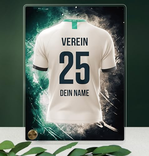Gladbach Fanartikel Acryltafel - Personalisiertes Fußball Geschenk für Kinder, Fan Geschenke, Trikot für Fans