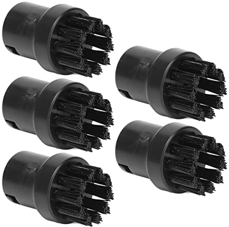 KIMISS Steam Cleaning Brush H20 Steam Mop Accessories Black Abs 5Pcs Steam Engine Brush Black Cleaning Brush Replacement Brush For Sc1 Sc2 Sc3 Sc4 Sc5