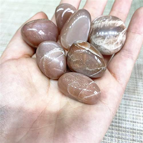 RIAAJ Natursteine, Kies, getrommelte Kristalle, Quarzsplitter, Masse, Heilung, Achate, Aquarium, Heimdekoration, Dekoration, Raum-Sonnenstein, 50 g