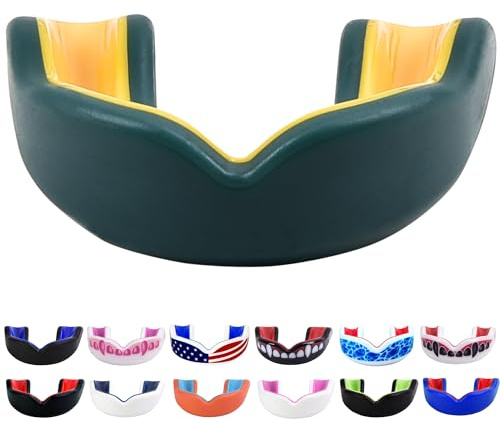 Oral Mart (Green/Yellow) Youth Sports Mouth Guard for Kids