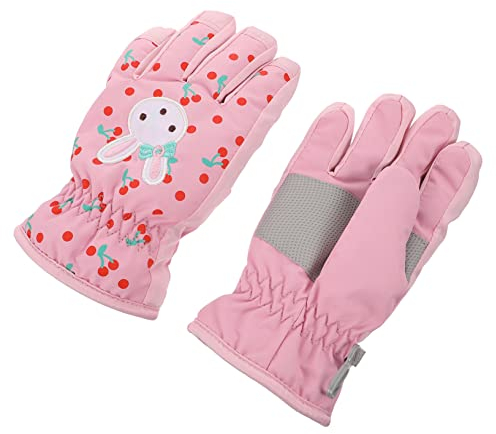 INOOMP 3paare Winter Schneehandschuhe Für Mädchen wasserdichte Warme Ski-Mitten Mit Elastischem Handgelenk Für Outdoor-aktivitäten Wie Skifahren Und Schneespiele