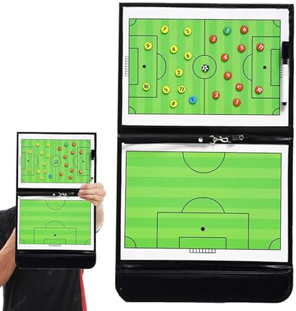 Fußball-Magnettafel, Fußballtrainertafel, strategische Tafel für Trainer, Sportinstrumente faltbar, Taktiktafeln für Fußballtrainer, Fußballtafel, zusammenklappbare Fußballtafel mit pe