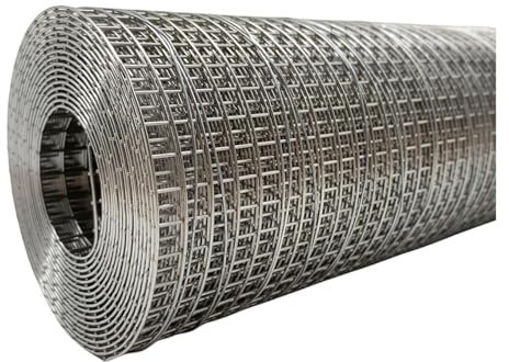 DTVEW Drahtgitter Metallgitter, 2/5-Zoll-Hardware-Stoff, Balkontreppenzaun Unterstützt Geflügelnetz-Käfigzaun Neue Pflanzen Schützen(1.2x25m)
