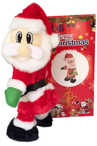 Generico Canta E Balla Babbo Natale - Figura Che Balla, Shake Hips Decorazione Natalizia Elettrica, Canto Novità Decorazione Musicale