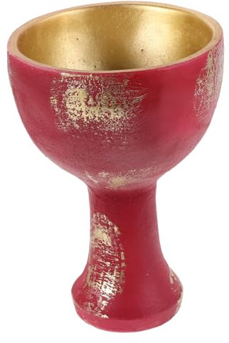 Warmhm Coupe De Calice Résine Réplique Du Graal Sacré Accessoire Religieux Pour Décoration Intérieure Collection Et Ornements Spéciaux