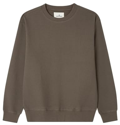 Springfield Herren Waffle Structure Jersey L/S Ribbed Cuffs Structure Sweatshirt (1er Pack)