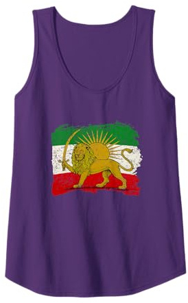 Iran Flag Lion Sun Persian Pride Iranian T-Shirt Tank Top