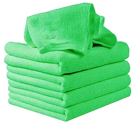 PERSELOSO 16 Stück Mikrofasertücher Reisehandtücher Grün und Violett Super Saugfähige Polyester Handtücher 25x25cm Vielseitig Nutzbar für Unterwegs und Pflege