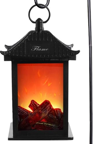 Farol para chimenea, funciona con pilas, linterna LED para chimenea, realista, suave y acogedora, decoración de luz de fuego sin llama para sala de bodas y fiestas de cumpleaños