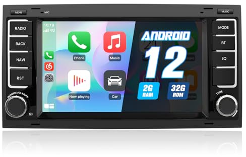 AWESAFE Android [2GB+32GB] Radio Coche con Pantalla Táctil 7 Pulgadas para VW Touareg/Transporter T5 Multivan (7 Pulgadas)