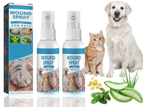 ZLXFT Soin des plaies,Spray de Guérison pour Animaux,2pcs Pansement Liquide pour Plaies Chien,Pansement Liquide Transparent Imperméable,Spray de Guérison des Plaies