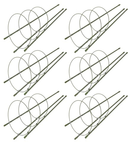 ROMISBABA Soporte para Plantas Trepadoras 45 CM de Plástico Jaula para Tomates 6 Unidades Enrejado Resistente para Jardín Balcón E Interior Soporte Versátil para Verduras y Flores