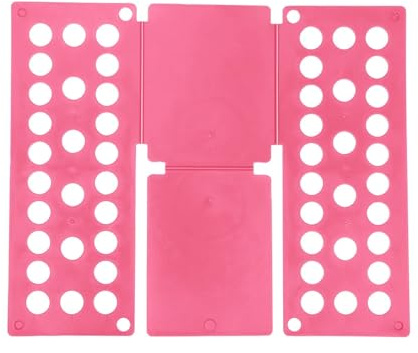 Planche à plier les vêtements, plieuse en plastique détachable, de t-shirts, gain temps for la lessive Pour Vêtements(Pink)