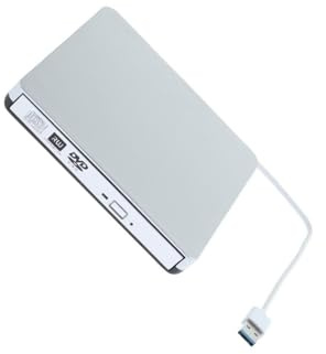 ALCXAZS Graveur de CD Portable Externe, Lecteur DVD-RW Fin USB 3.0, Lecture et écriture faciles pour Ordinateurs de Bureau, Lecteur/graveur DVD-RW USB 3.0, Optique Externe, Pilote pour Ordinateur