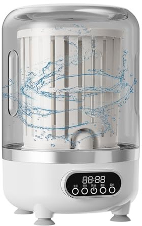 Mini Machine à Laver Portable 3l - Rechargeable Et Dotée Dun Panier Rotatif pour Maillots De Bain Et Chaussettes - Idéale pour Les Appartements, Les Résidences étudiantes, Les Hô White