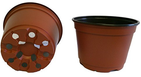 100 nouvelles 15,2 cm Teku Plastique Pots de chambre d'enfant – Les Pots de style de Azalée ~ 15,2 cm Round sur le dessus et 10,8 cm de profondeur. Disponible en deux couleurs différentes. terre cuite
