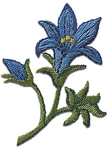 Catch the Patch Enzian Blume - (Größe: 5,5 x 3 cm) Aufnäher, Bügelbilder, Aufbügler, Applikationen, Patches, Sticker zum Aufbügeln oder Aufnähen – für Kleidung, Taschen, Jacken