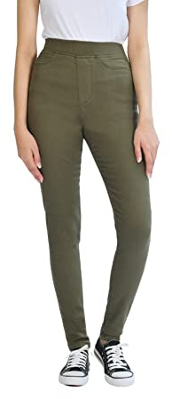 M17 Kvinnor damer denim jeans jeggings Skinny Fit klassiska casual bomullsbyxor byxor med fickor, Khaki, 50 SE
