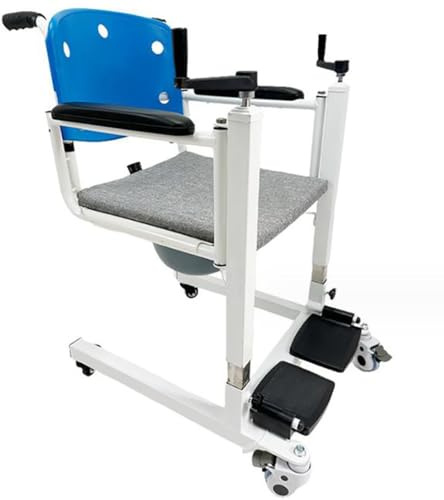 multifunktionaler Patientenlift-Transferstuhl,Manueller Patientenlifter,Transfer-Rollstuhl-Hebebühne,tragbarer Transportrollstuhl,Transferstuhl Duschstuhl für ältere Menschen A