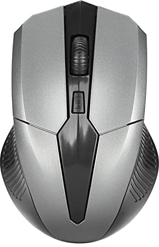 Zunate Mini Mouse Ottico Wireless 2.4G, Design Ergonomico, Posizionamento Ottico Preciso, Risparmio Energetico con 4 Pulsanti per Notebook Tablet PC, Distanza di Trasmissione del (GREY)