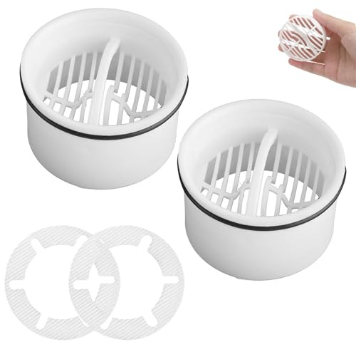 2 Piezas Filtro de Pelo Y Tubo de Inmersión para Desagüe de Ducha, Compatible con Desagüe, Diámetro 7 cm Desagüe de Ducha, Adecuado para Recoger los Pelos Sueltos de los Desagües de Baños y Cocinas