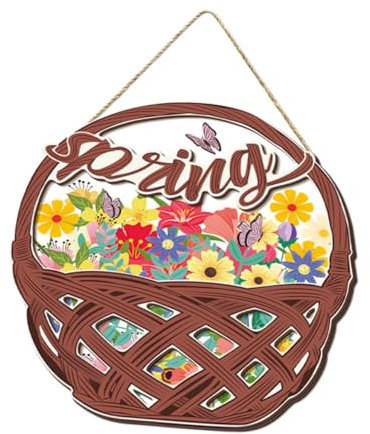 Cabilock Elegantes Holzschild Zum Aufhängen Frühlings-türschild Von Home and Decor Accessory
