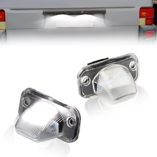 DYNVEX 2 Stücke LED Kennzeichenbeleuchtung für VW T4 Tranaporter Pass-at B5 Caddy Syncro, [Can-bus Fehlerfrei] Premium und Langlebig 18 SMD Nummernschildbeleuchtung