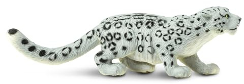 Safari Ltd. Leopardo de Las Nieves 4.4cm | Figura de Animal de Zoológico | No tóxico y Libre de BPA | Apto para niños de 3 años en adelante
