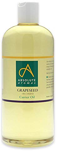 Absolute Aromas Grapeseed Oil 500ml - Pure, Natural, Vegan, GMO-Free - Massage Carrier Oil and Moisturiser for Hair, Skin, Face and Nails