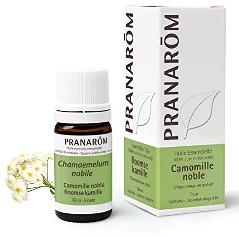 PRANAROM Aceite Esencial Manzanilla Romana 5 ml – Relajación y Sueño Puro | 100% puro y natural. Chamaemelum nobile, calmante para el estrés y un sueño reparador.