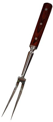 Sunrise Kitchen Supply Forged Full Tang Carving Fork with Wood Handle (14)
