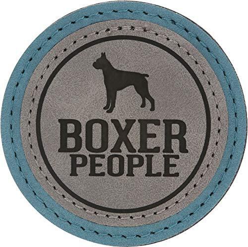 Pavilion Gift Company 67635 2.5 Inch Round Dog Refrigerator Magnet Boxer People, PU Leather & Velvet, Green
