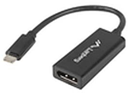 Adaptador LANBERG AD-UC-DP-01 Conectores USB Tipo-C Macho A DISPLAYPORT Hembra 15CM Color Negro