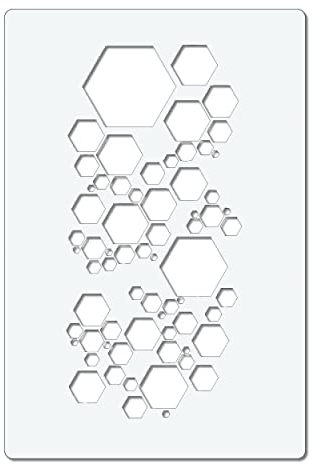 Herterich Products | Airbrush Schablone | Wabenmuster Honeycomb Effect Stencil | Hochwertige Mylarfolie | Lösemittelbeständig | Tattoo und Graffiti Vorlage