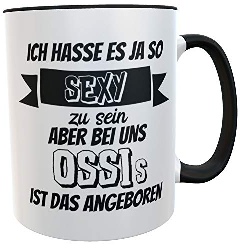 Lustige Tasse sexy Ossi Geschenk Geburtstag Ostdeutschland DDR Kaffee Becher Spruch inkl. Geschenk Verpackung
