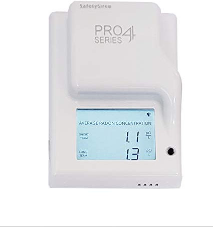 SafetySiren Pro4 Series (4th Gen) - Leader in Home Radon Detection Since 1993. Made in The USA - USA Version pCi/L