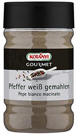 Kotanyi Pfeffer weiß gemahlen Gewürze für Großverbraucher und Gastronomie, 650 g