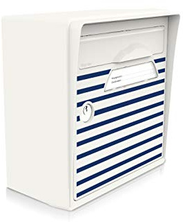 Wall-Mounted Letterbox, Seaside/Ivory White