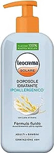 Leocrema - Doposole Idratante Ipoallergenico, con Latte di Avena, Assorbimento Ultra Rapido, Adatto a Bambini e Adulti, 400 ml