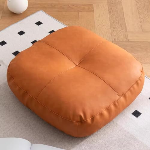 DoUxie Runde/Pu Leder/Boden Kissen/Solid Farbe/Tami/Boden Kissen/Super Soft/Waterroom/Media Kissen/für/Yoga/Wohnzimmer