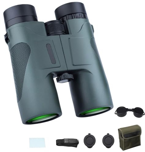 wcpqt Faltbares Fernglas, 10 X 42 Marine-Fernglas, Tragbares Fernglas, Hd-Fernglas, Kompaktes Teleskop, FüR Erwachsene, Vogelbeobachtung, FußBall, Safari, Besichtigung, Klettern, Wandern