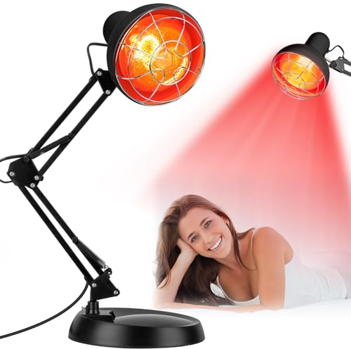 Cozion Lampada Infrarossi Riscaldante 150W Lampada Rossa Riscaldanti Luce a Infrarossi per Dolore Con il timer, Temperatura può Essere Regolata