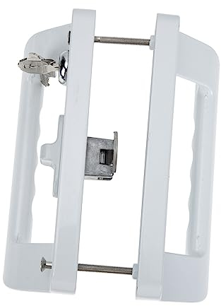 Poignée de Porte Coulissante en Alliage D’aluminium, Verrou Blanc | 1 Ensemble, Épaisseur 50-60mm, Entraxe 16mm, Installation Facile pour Portes à Galandage Grange