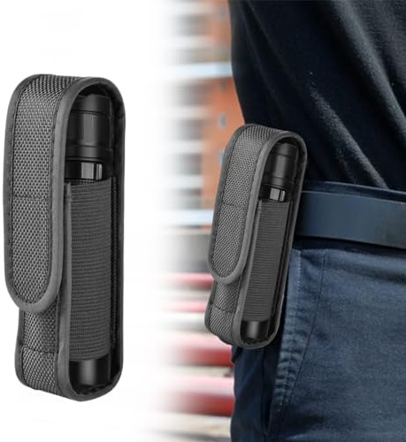 IBXWMNG Nylon Taschenlampe Holster, geeignet für Outdoor Aktivitäten wie Jagd, Camping und Wandern - Passend für 140mm Taschenlampen