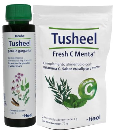 Heel Pack Tusheel | Jarabe con Extractos Vegetales + Gummies Fresh C Menta | Bienestar Respiratorio, Sensación Refrescante y Vitamina C | Sin Gluten ni Lactosa