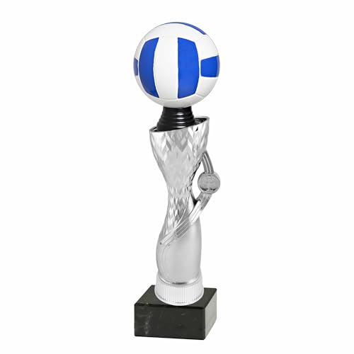 Generico Trofeo Pallavolo – Coppa da Volley Personalizzabile con targhetta in Metallo, Base Marmo – Premio Sportivo Campeggio Torneo – Regalo Miglior Giocatore o MVP