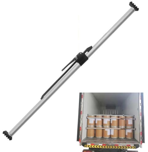Cargo Support Bars Ratcheting Stabilizer Adjustable Load Lock Bars Ratcheting Stabilizer Metal Cargo Restraint Bar Divider Cargo Stabilizer Bar for Van Sedan Trailers SUV