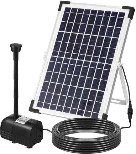 Toddmomy 12w Pompe à Eau Solaire pour Fontaine Extérieur Fontaine De Jardin Installation Facile Et Esthétique