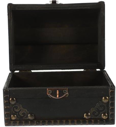 Amosfun Elegante Schmuckschatulle Aus Holz Vintage-aufbewahrungsbox Für Halsketten Ohrringe Und Armbänder Glatte Haptik