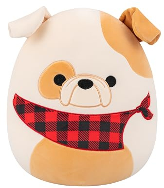 Squishmallows SQCR08585 - Brock die Bulldogge mit Bandana 30 cm, offizielles Jazwares Plüsch, superweiches Kuscheltier